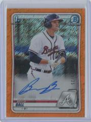 Bryce Ball [Orange Shimmer] #CPA-BBA Baseball Cards 2020 Bowman Chrome Prospect Autographs Prices