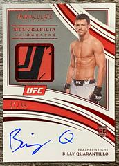 Billy Quarantillo [Memorabilia Autograph Red] #107 Ufc Cards 2022 Panini Immaculate UFC Prices