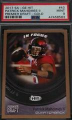 Patrick Mahomes II [Gold] Football Cards 2017 Sage Hit Premier Draft Prices