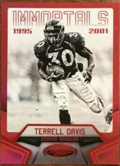 Terrell Davis [Mirror Red] Football Cards 2016 Panini Certified Prices