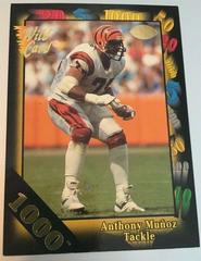 Anthony Munoz [1000 Stripe] Football Cards 1991 Wild Card Prices