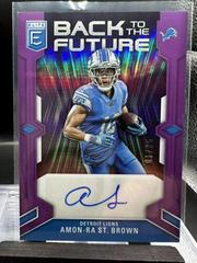 Amon Ra St. Brown [Purple] #BFS-AS Football Cards 2023 Panini Donruss Elite Back to the Future Signatures Prices