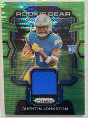 Quentin Johnston [Green] #RG-QJ Football Cards 2023 Panini Prizm Rookie Gear Prices
