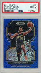 Stephen Curry [Blue Shimmer] Basketball Cards 2021 Panini Prizm Prices