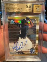 Fernando Tatis Jr. [Gold Refractor] Baseball Cards 2019 Bowman Chrome Rookie Autographs Prices