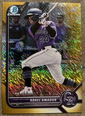 Adael Amador [Gold Shimmer Refractor] #BCP-109 Baseball Cards 2022 Bowman Chrome Prospects Prices