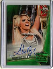 Alexa Bliss [Green] Wrestling Cards 2019 Topps WWE Money in the Bank Autographs Prices