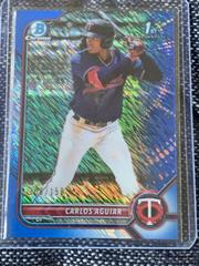 Carlos Aguiar [Blue Shimmer Refractor] Baseball Cards 2022 Bowman Chrome Prospects Prices