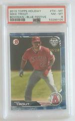 Mike Trout [Blue Festive] #TH-MT Baseball Cards 2019 Topps Holiday Bowman Prices