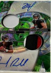 Drake London, Desmond Ridder [Green] Football Cards 2022 Panini Spectra Dual Patch Autographs Prices
