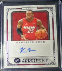 Kendrick Nunn [Purple] #APR-KNU Basketball Cards 2020 Panini Chronicles Apprentice Signatures Prices