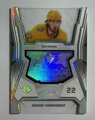 David Farrance [Silver Spectrum] #F-11 Hockey Cards 2021 SPx Finite Rookies Prices