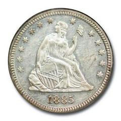 1885 Coins Seated Liberty Quarter Prices