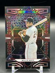 Willie Mays [Red] #24 Baseball Cards 2023 Panini Chronicles Obsidian Prices