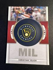 Christian Yelich Baseball Cards 2023 Topps Team Logo Patch Prices
