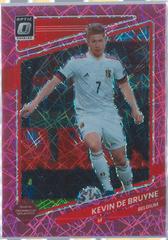 Kevin De Bruyne [Optic Pink Velocity] Soccer Cards 2021 Panini Donruss Road to Qatar Prices
