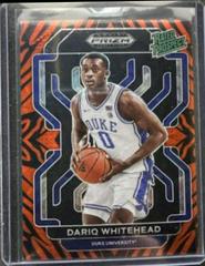 Dariq Whitehead [Choice Tiger Stripe] #RP-DWH Basketball Cards 2022 Panini Prizm Draft Picks Rated Prospect Prices