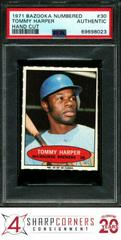 Tommy Harper [Hand Cut] #30 Baseball Cards 1971 Bazooka Numbered Prices