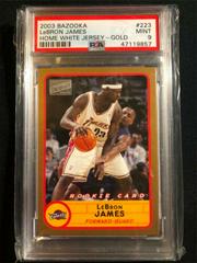 LeBron James [Home White Jersey Gold] #223 Basketball Cards 2003 Bazooka Prices