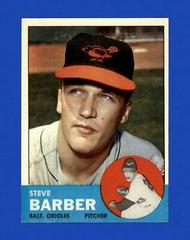 Steve Barber #12 Baseball Cards 1963 Topps Prices