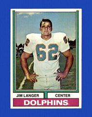 Jim Langer Football Cards 1974 Topps Prices