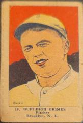 Burleigh Grimes [Hand Cut] #16 Baseball Cards 1923 W515 1 Prices
