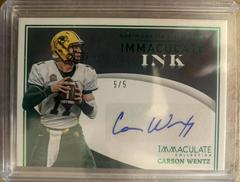 Carson Wentz Football Cards 2022 Panini Immaculate Collegiate Ink Autographs Prices