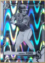 Harry Ford [Black & White RayWave Refractor] Baseball Cards 2021 Bowman Draft Chrome Prices