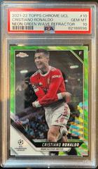 Cristiano Ronaldo [Neon Green Wave Refractor] #10 Soccer Cards 2021 Topps Chrome UEFA Champions League Prices