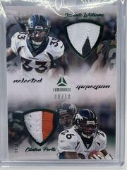 Javonte Williams, Clinton Portis [Prime Green] #RM-3 Football Cards 2022 Panini Luminance Reflected Materials Prices