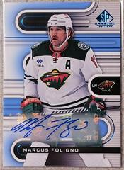 Marcus Foligno [Blue Autograph] #112 Hockey Cards 2022 SP Game Used Prices