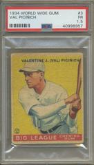 Val Picinich Baseball Cards 1934 World Wide Gum Prices