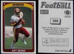 Art Monk Football Cards 1990 Panini Sticker Prices
