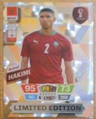 Achraf Hakimi Soccer Cards 2022 Panini Adrenalyn XL FIFA World Cup Qatar Limited Edition Prices