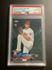 Shohei Ohtani [Pitching Green Refractor] #150 Baseball Cards 2018 Topps Chrome Prices
