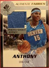 Carmelo Anthony [Autograph SP Limited] #150 Basketball Cards 2003 SP Authentic Prices