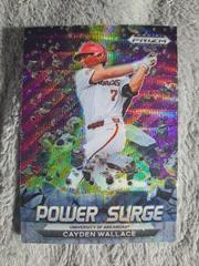 Cayden Wallace [Purple Wave] #PS-CW Baseball Cards 2022 Panini Prizm Draft Picks Power Surge Prices