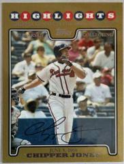 Chipper Jones [Gold Foil] #UH143 Baseball Cards 2008 Topps Update & Highlights Prices