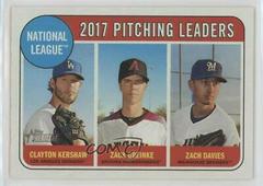 Clayton Kershaw, Zach Davies, Zack Greinke #10 Baseball Cards 2018 Topps Heritage Prices