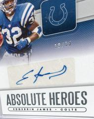 Edgerrin James #6 Football Cards 2020 Panini Absolute Heroes Autographs Prices