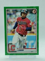 Francisco Lindor [Green] #4 Baseball Cards 2020 Bowman Prices