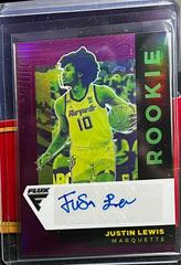 Justin Lewis [Purple] #FA-JLE Basketball Cards 2022 Panini Chronicles Draft Picks Flux Rookie Autographs Prices