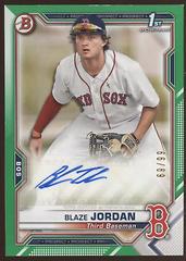 Blaze Jordan [Green] #PAPR-BJ Baseball Cards 2021 Bowman Paper Prospects Autographs Prices