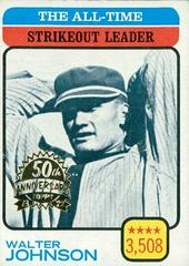 Walter Johnson #478 Baseball Cards 2022 Topps Heritage 50th Anniversary Buyback Prices