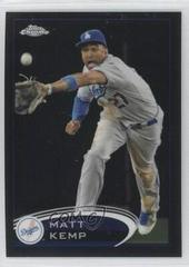 Matt Kemp [Catching Purple Refractor] #120 Baseball Cards 2012 Topps Chrome Prices