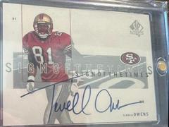 Terrell Owens #TO Football Cards 2001 SP Authentic Sign of the Times Prices