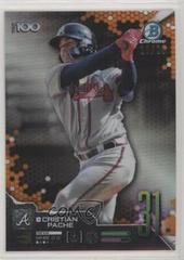 Cristian Pache [Orange Refractor] #BTP-31 Baseball Cards 2019 Bowman Chrome Scouts' Top 100 Prices