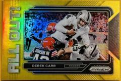 Derek Carr [Gold] #AO-7 Football Cards 2022 Panini Prizm All Out Prices