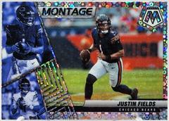 Justin Fields [No Huddle Silver] #M-10 Football Cards 2022 Panini Mosaic Montage Prices