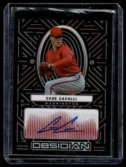 Cade Cavalli [Red] #OA-CC Baseball Cards 2022 Panini Chronicles Obsidian Autographs Prices